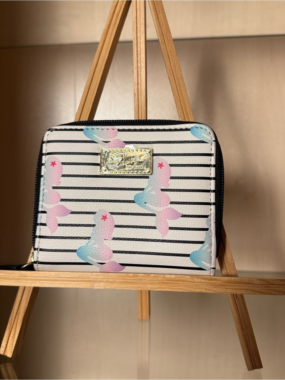 Luv Betsey Johnson Mermaid Wallet Zip Around
